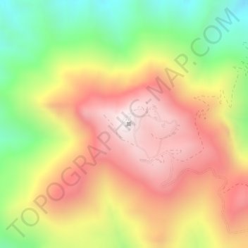 Mapa topográfico Cerro Tololo, altitude, relevo