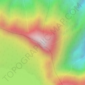Mapa topográfico Gunung Tujuh, altitude, relevo
