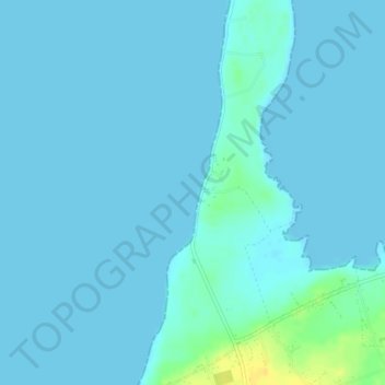 Mapa topográfico Cromane, altitude, relevo
