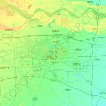 Mapa topográfico 鼓楼区, altitude, relevo