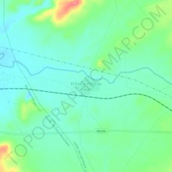 Mapa topográfico El Fokra, altitude, relevo