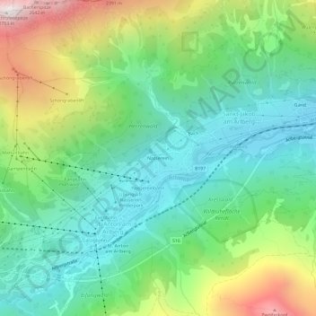 Mapa topográfico Nasserein, altitude, relevo