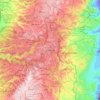 Mapa topográfico Jerusalem, altitude, relevo