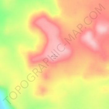 Mapa topográfico Bushfire Hill, altitude, relevo