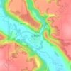 Mapa topográfico La Rivière, altitude, relevo