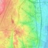 Mapa topográfico Olivais, altitude, relevo