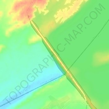 Mapa topográfico Hub Dam, altitude, relevo