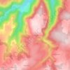 Mapa topográfico Les Granges, altitude, relevo