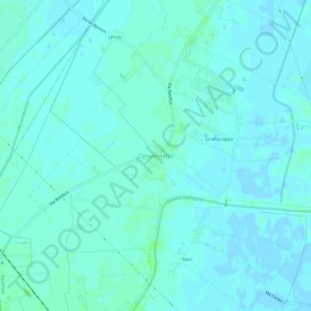 Mapa topográfico Conventello, altitude, relevo