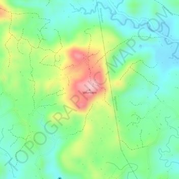 Mapa topográfico Mountains, altitude, relevo