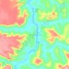 Mapa topográfico Campo Grande, altitude, relevo