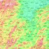 Mapa topográfico Hunan, altitude, relevo