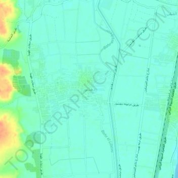 Mapa topográfico Dahshur, altitude, relevo