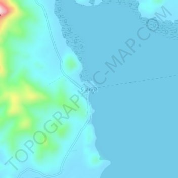 Mapa topográfico Silanga, altitude, relevo