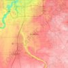 Mapa topográfico Beaumont, altitude, relevo