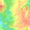 Mapa topográfico Azurveira, altitude, relevo