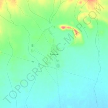 Mapa topográfico Imanpa, altitude, relevo