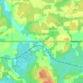 Mapa topográfico Oxdrift, altitude, relevo