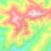 Mapa topográfico Chonta, altitude, relevo