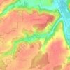 Mapa topográfico Faÿ-lès-Nemours, altitude, relevo