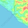 Mapa topográfico Thengapattinam, altitude, relevo