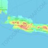 Mapa topográfico West Java, altitude, relevo