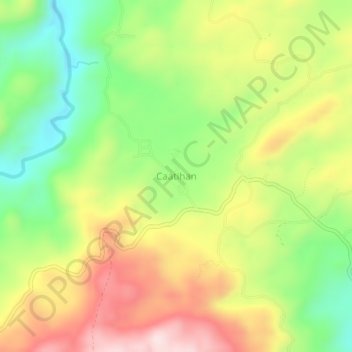 Mapa topográfico Caatihan, altitude, relevo