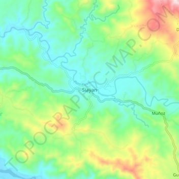 Mapa topográfico Siayan, altitude, relevo