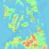 Mapa topográfico Bohol, altitude, relevo