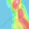 Mapa topográfico Peaton, altitude, relevo