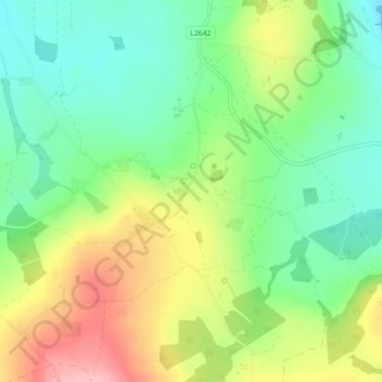 Mapa topográfico Skeaghvasteen, altitude, relevo