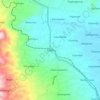 Mapa topográfico Ciawi, altitude, relevo