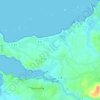 Mapa topográfico Pen Louc'h, altitude, relevo