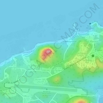 Mapa topográfico Morro do Pico, altitude, relevo