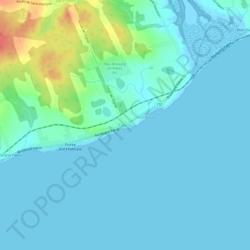Mapa topográfico Pabos, altitude, relevo