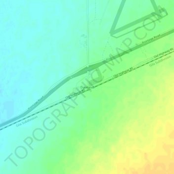 Mapa topográfico Dateland, altitude, relevo