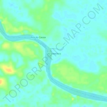 Mapa topográfico São Francisco, altitude, relevo