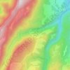 Mapa topográfico Les Fogès, altitude, relevo
