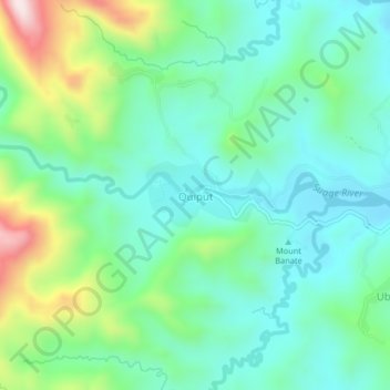 Mapa topográfico Quiput, altitude, relevo