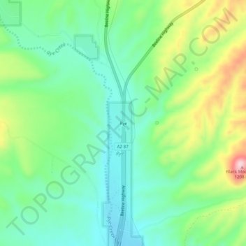 Mapa topográfico Rye, altitude, relevo