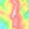 Mapa topográfico Cerro El Toro, altitude, relevo