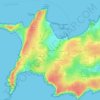 Mapa topográfico Le Cosquer, altitude, relevo