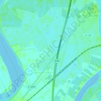 Mapa topográfico Barrail de Monsol, altitude, relevo