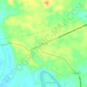 Mapa topográfico Peranap, altitude, relevo