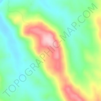 Mapa topográfico Cerro Feio, altitude, relevo