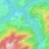 Mapa topográfico Trélachaud, altitude, relevo