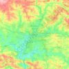 Mapa topográfico Rennes, altitude, relevo