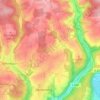 Mapa topográfico Bernbrunn, altitude, relevo