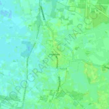 Mapa topográfico Heeten, altitude, relevo