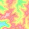 Mapa topográfico São João do Deserto, altitude, relevo
